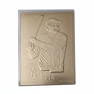 1996 Babe Ruth 22KT Gold Plated Baseball Card Danbury Mint CMG Sealed